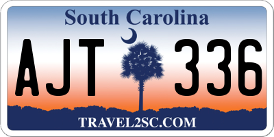 SC license plate AJT336