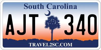 SC license plate AJT340