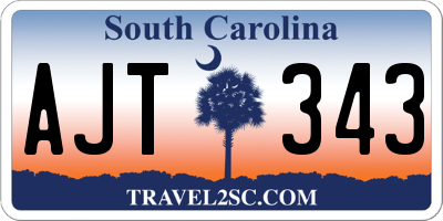 SC license plate AJT343