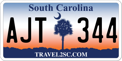 SC license plate AJT344