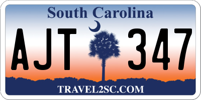 SC license plate AJT347