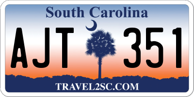SC license plate AJT351