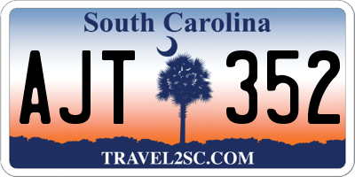 SC license plate AJT352