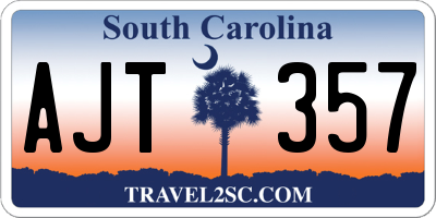 SC license plate AJT357