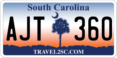 SC license plate AJT360
