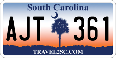 SC license plate AJT361