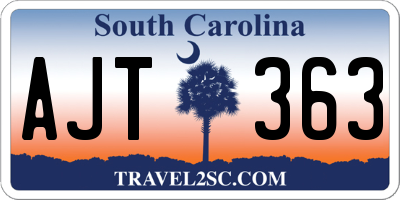 SC license plate AJT363