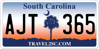SC license plate AJT365