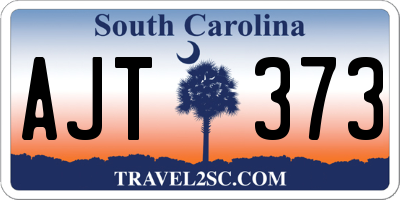 SC license plate AJT373