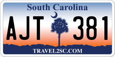 SC license plate AJT381