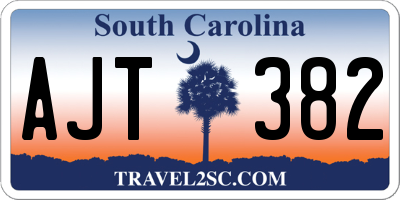 SC license plate AJT382
