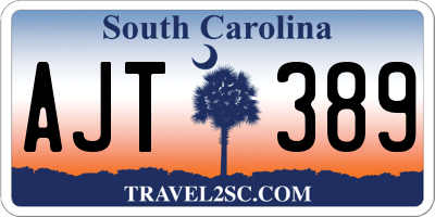 SC license plate AJT389