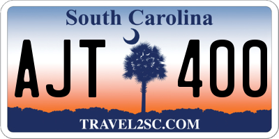 SC license plate AJT400
