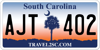 SC license plate AJT402