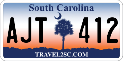 SC license plate AJT412