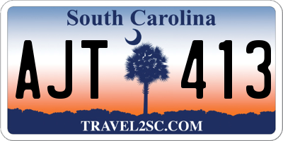 SC license plate AJT413