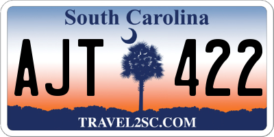 SC license plate AJT422