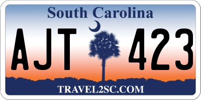 SC license plate AJT423