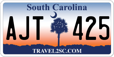 SC license plate AJT425