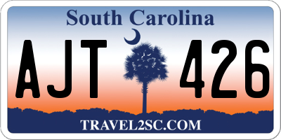 SC license plate AJT426