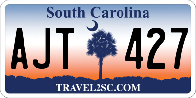 SC license plate AJT427