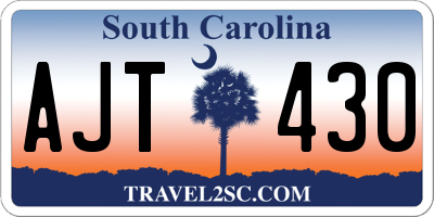 SC license plate AJT430