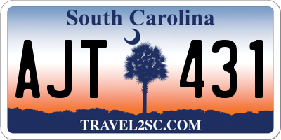 SC license plate AJT431