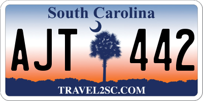 SC license plate AJT442