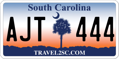 SC license plate AJT444