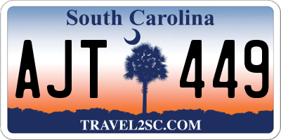 SC license plate AJT449