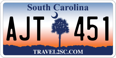 SC license plate AJT451