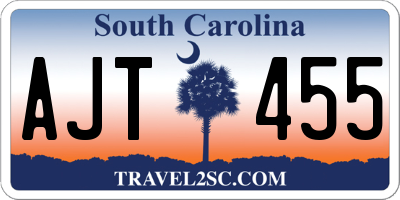 SC license plate AJT455