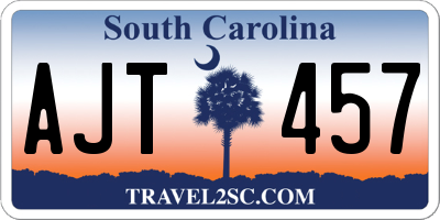 SC license plate AJT457