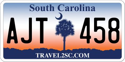 SC license plate AJT458