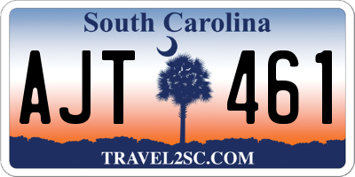 SC license plate AJT461