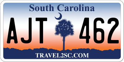 SC license plate AJT462