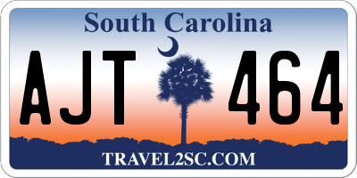 SC license plate AJT464