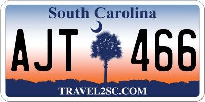 SC license plate AJT466