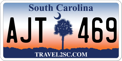 SC license plate AJT469