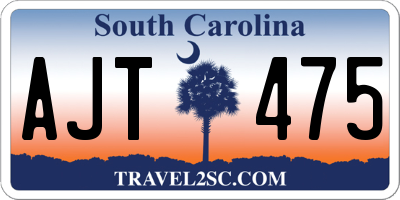 SC license plate AJT475