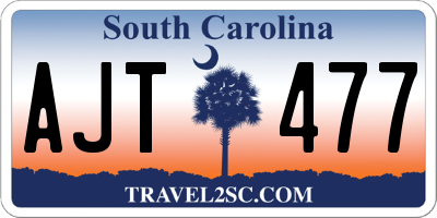 SC license plate AJT477