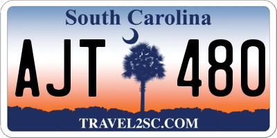 SC license plate AJT480