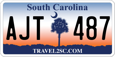SC license plate AJT487
