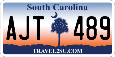 SC license plate AJT489