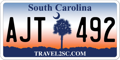 SC license plate AJT492
