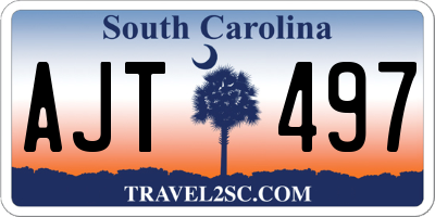 SC license plate AJT497