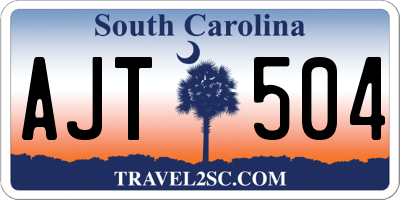SC license plate AJT504