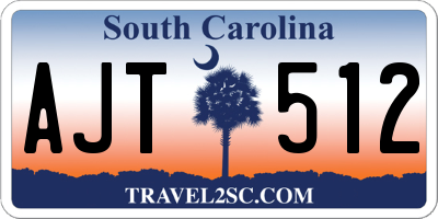 SC license plate AJT512