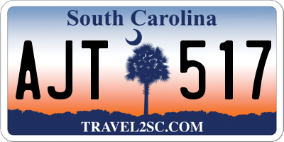 SC license plate AJT517