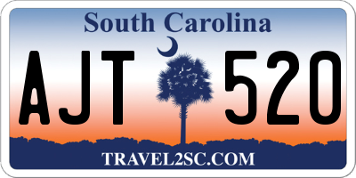 SC license plate AJT520
